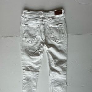 Jeans, White Hollister high rise super skinny crop. 24 W 26L